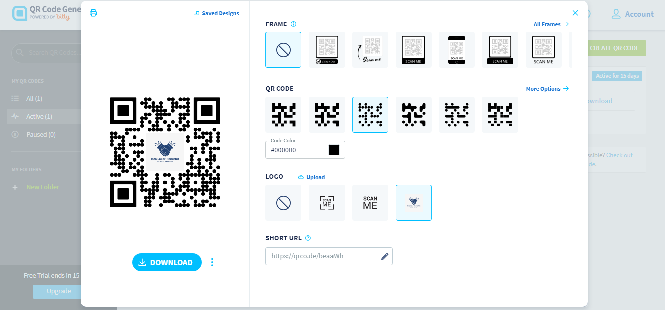 Cara Membuat Tanda Tangan Barcode QR Dengan Logo